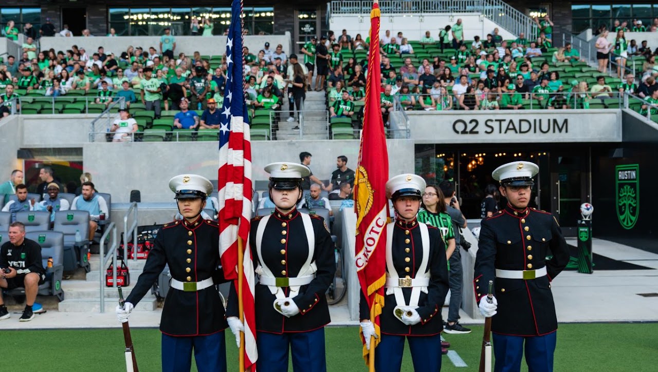 Color Guard at Q2 Stadium