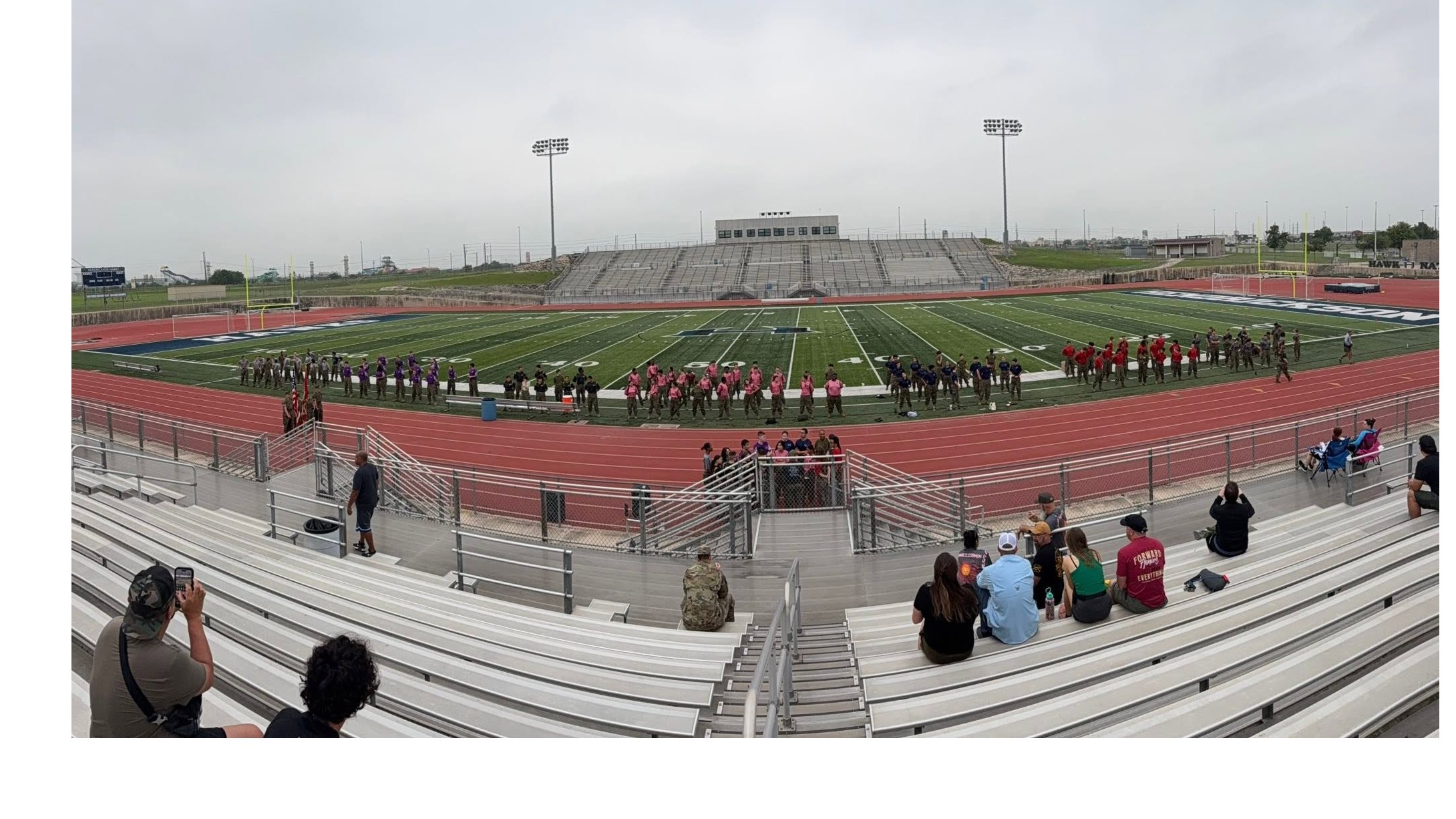 Battalion formation at the field