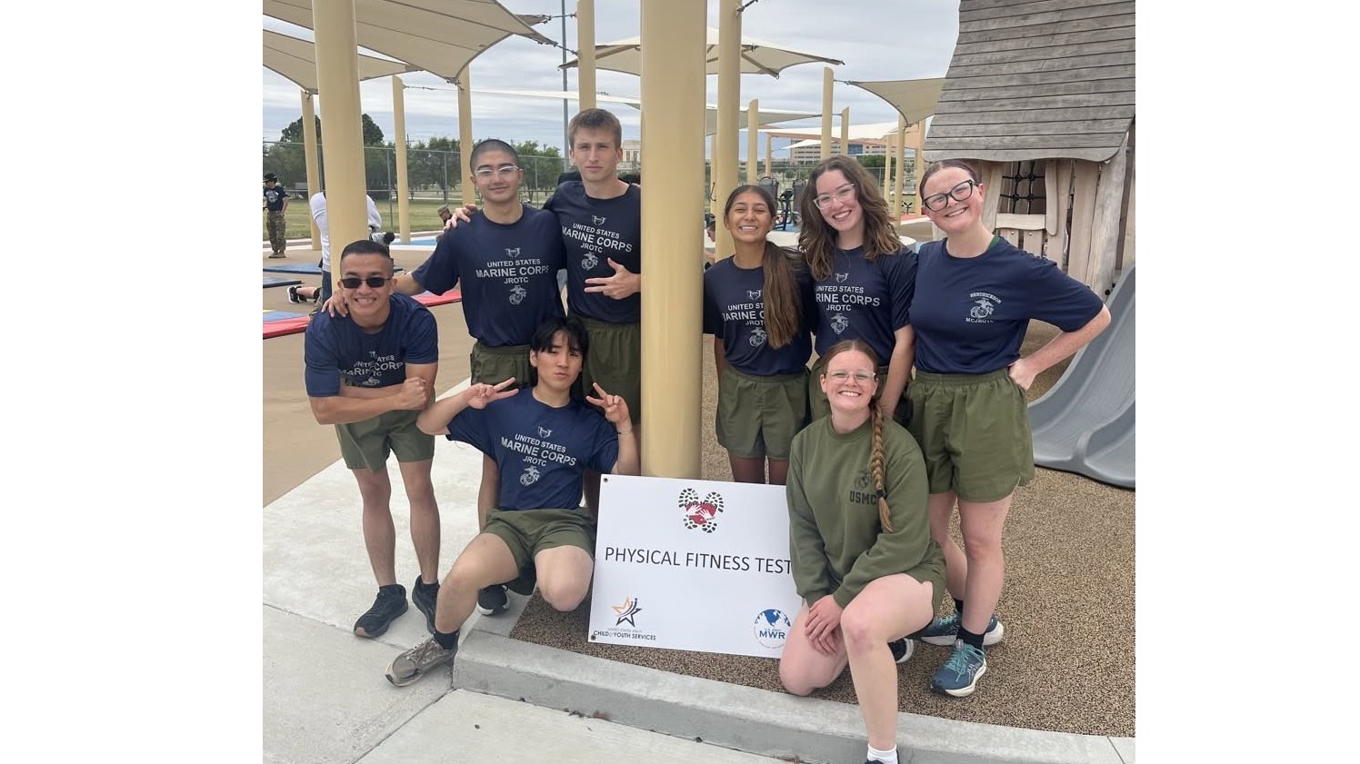 Cadets at the Physical Fitness Test
